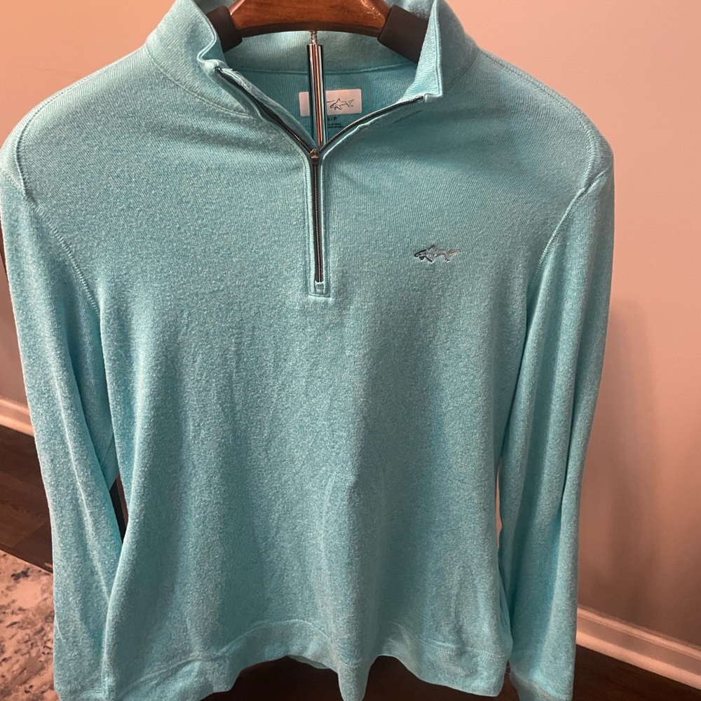 Greg Norman Collection Blue Zip Up Sweater